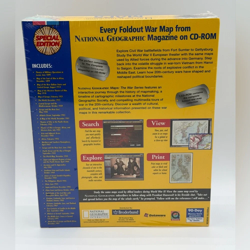 National Geographic Maps The War Series - Special Edition PC CD-ROM New Sealed
